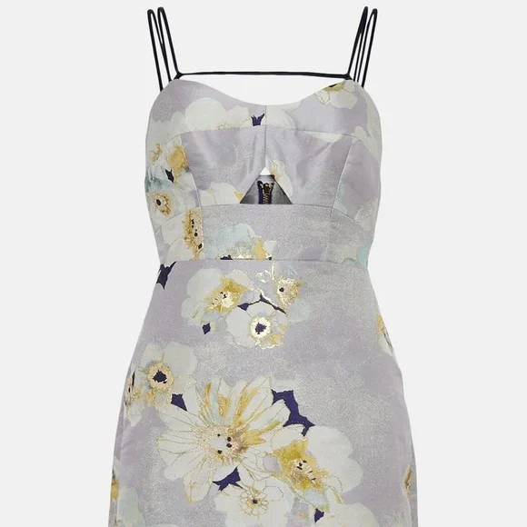 NWT Karen Millen Floral Strappy A Line Woven Mini Dress - Picture 5 of 6